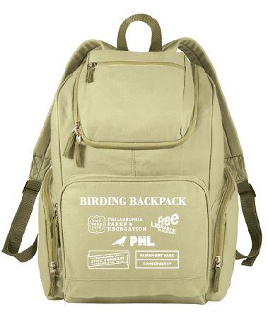 Free Library issued birding backpack