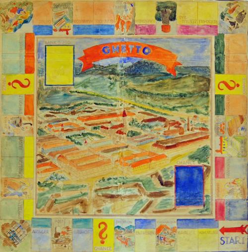 Monopoly, Theresienstadt by Oswald Pöck, born October 2, 1893-perished at Auschwitz