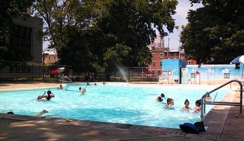 Ridgway Pool at 13th & Carpenter Sts. in South Philly, photo credit Philly Public Pools blog