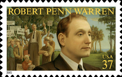 A United States postage stamp featuring Robert Penn Warren
