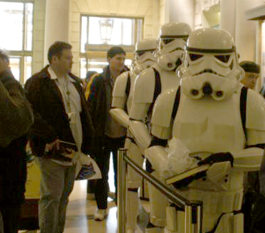 Storm Troopers Wait to Have Their Books Signed