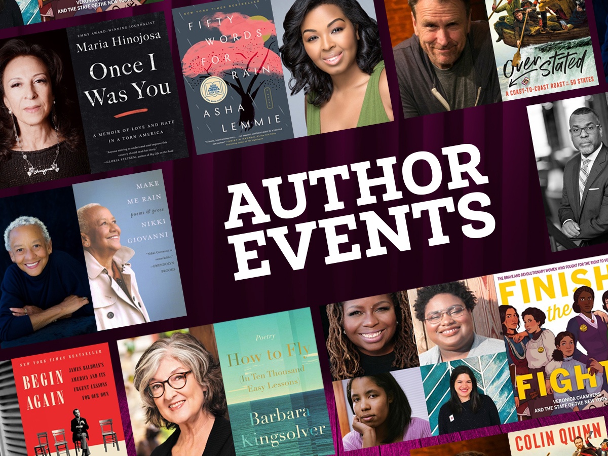 Author Events kick off the fall season on Tuesday, October 20.