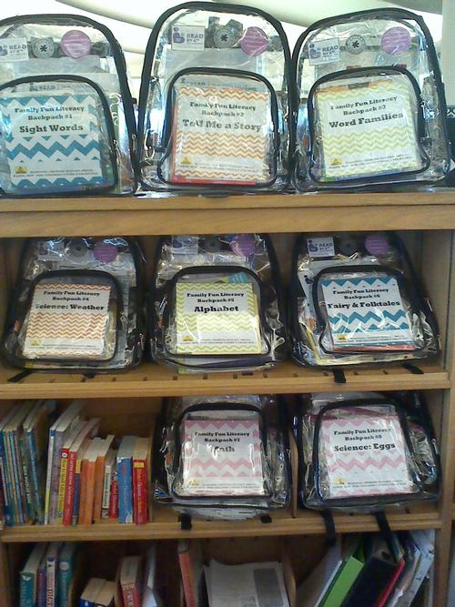 Eastwick Neighborhood Library Family Fun Literacy Backpacks