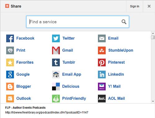 New Social Media Sharing and Calendar Features on Free Library Website
