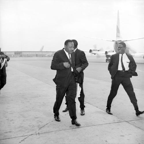 Dr. Martin Luther King leaves Philadelphia International Airport, National Airlines, from our Digital Collections https://libwww.freelibrary.org/digital/item/18480