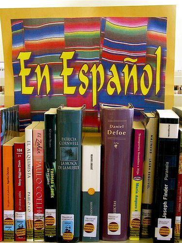 spanish books on a shelf