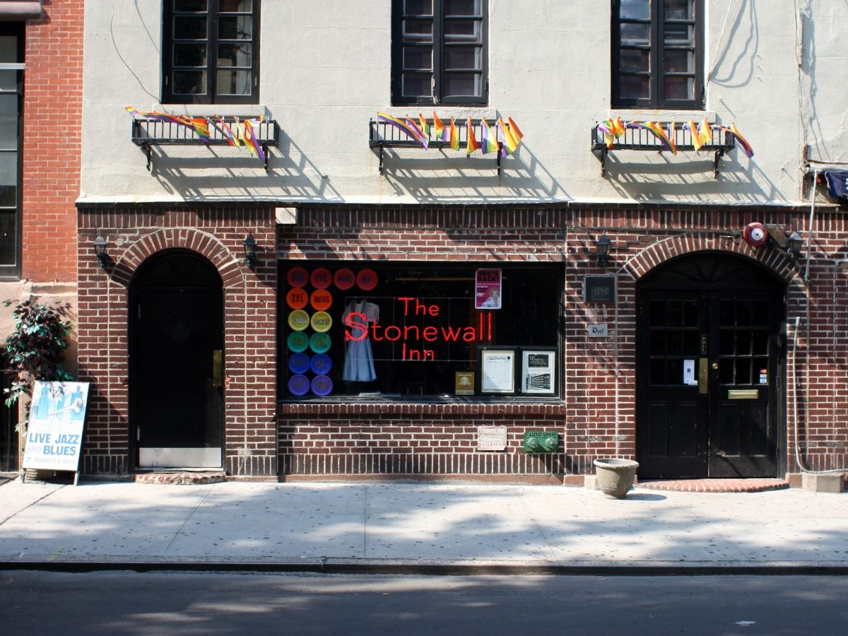The Stonewall Inn, Christopher Street in Greenwich Village, Manhattan [Photo credit: Johannes Jordan, CC BY-SA 3.0, via Wikimedia Commons]