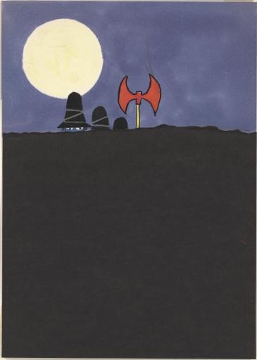 Final art for <i>The Three Robbers</i> by Tomi Ungerer, 1961.