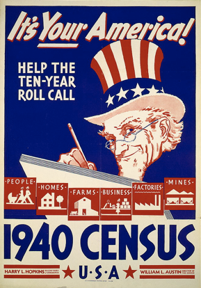 The 1940 census is the most recent one in public record, as the census is under cyberlock-and-key for 72 years.