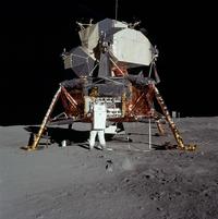 The Lunar Lander, which brought Aldrin and Neil Armstrong from Apollo 11 to the surface of the Moon.