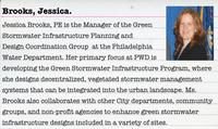 Jessica Brooks will be on hand to talk about Philly's green water initiatives!