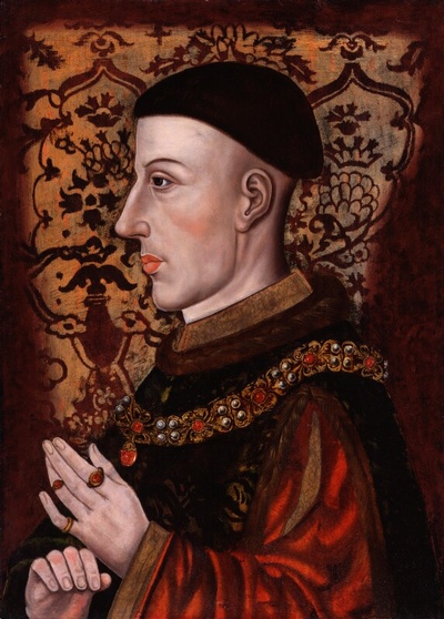 A portrait of King Henry V, courtesy of the National Portrait Gallery, London