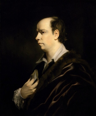 A portrait of Oliver Goldsmith, courtesy of the National Portrait Gallery, London