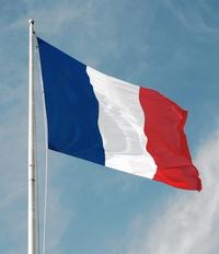 The tricolore of France, adopted as the national flag in 1794.