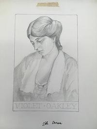 Edith Emerson (1888-1981), Violet Oakley, n.d. Pencil drawing. Free Library of Philadelphia, Print and Picture Collection.