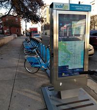 Parkway Central Library Indego Bike Station on 19th Street