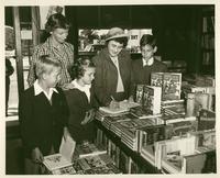 Carolyn Haywood at a book signing, 1949.