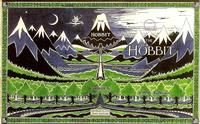 The Hobbit first edition book cover, illustrated by J.R.R. Tolkien