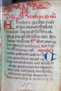 Mirror image, Prayer book, Lewis E 175, folio 91 verso