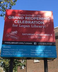 After a year and a half of undergoing extensive renovation and expansion, Logan Library will reopen its doors on Saturday, November 4!