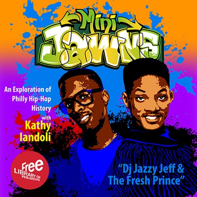 Mini Jawns episode featuring stylized image of DJ Jazzy Jeff and the Fresh Prince