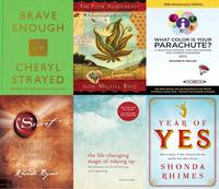 A sampling of self-help books read by the author.