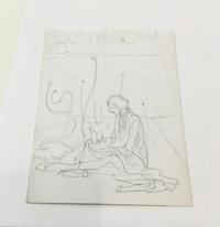 Violet Oakley (1874-1961), E. Drawing Onions, n.d. Pencil drawing. Free Library of Philadelphia, Print and Picture Collection.