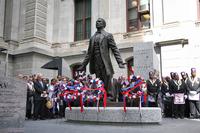 Unveiling of Octavius Catto statue in front of City Hall, September 26, 2017. Photo credit Phila.gov