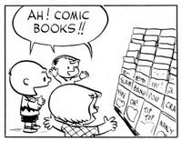 Even the Peanuts gang loves to read comics!