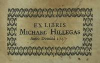 Michael Hillegas Bookplate from his Music Arranged for Harpsichord