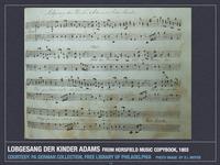 Lobgesang der Kinder Adams from Sarah Horsfield Music Copybook, 1803