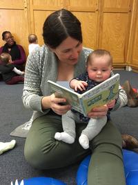 Enjoying Baby and Toddler Storytime in the Parkway Central Children’s Department