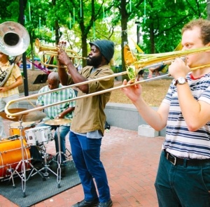 The Big Brass 4tet Plays the Parkway Central Library on 18 April! 