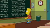Looks like Bart has a lot to learn about Daylight Saving(s) Time...