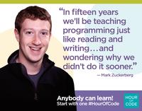 Mark Zuckerberg, founder and CEO of Facebook, is a big supporter of teaching kids to code.