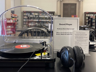 Music Department's vinyl-only listening station