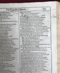 Notes from Milton on Hamlet from Shakespeare First Folio