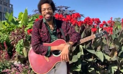 Sunshine often adds awesome music to Nourishing Literacy videos and events. He can be seen playing an original song in the Broccoli Has Flower Power! video found on the Free Library's YouTube page!