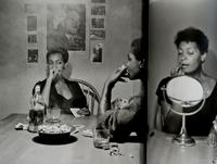 A page spread from the book that reproduces Carrie Mae Weems’ Kitchen Table series.